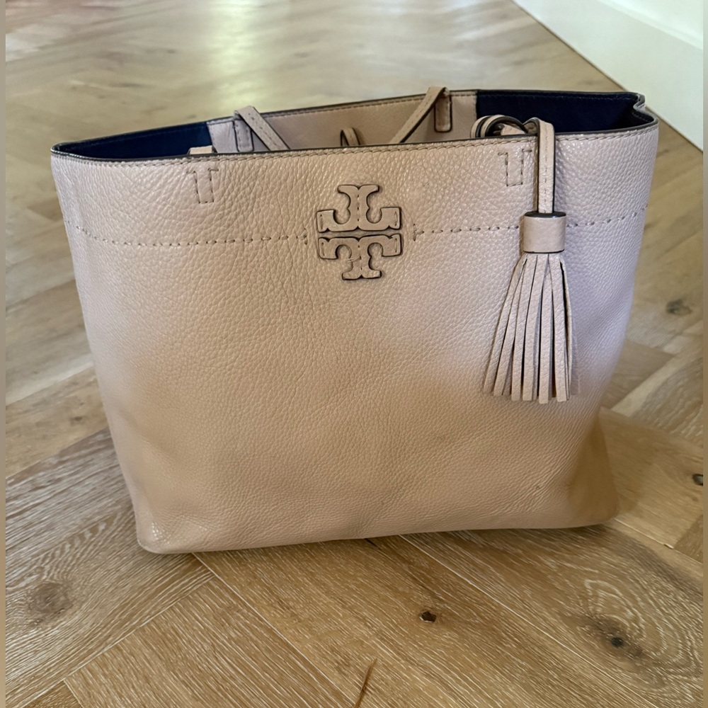 Tory Burch Tan Pebbled Leather Tote